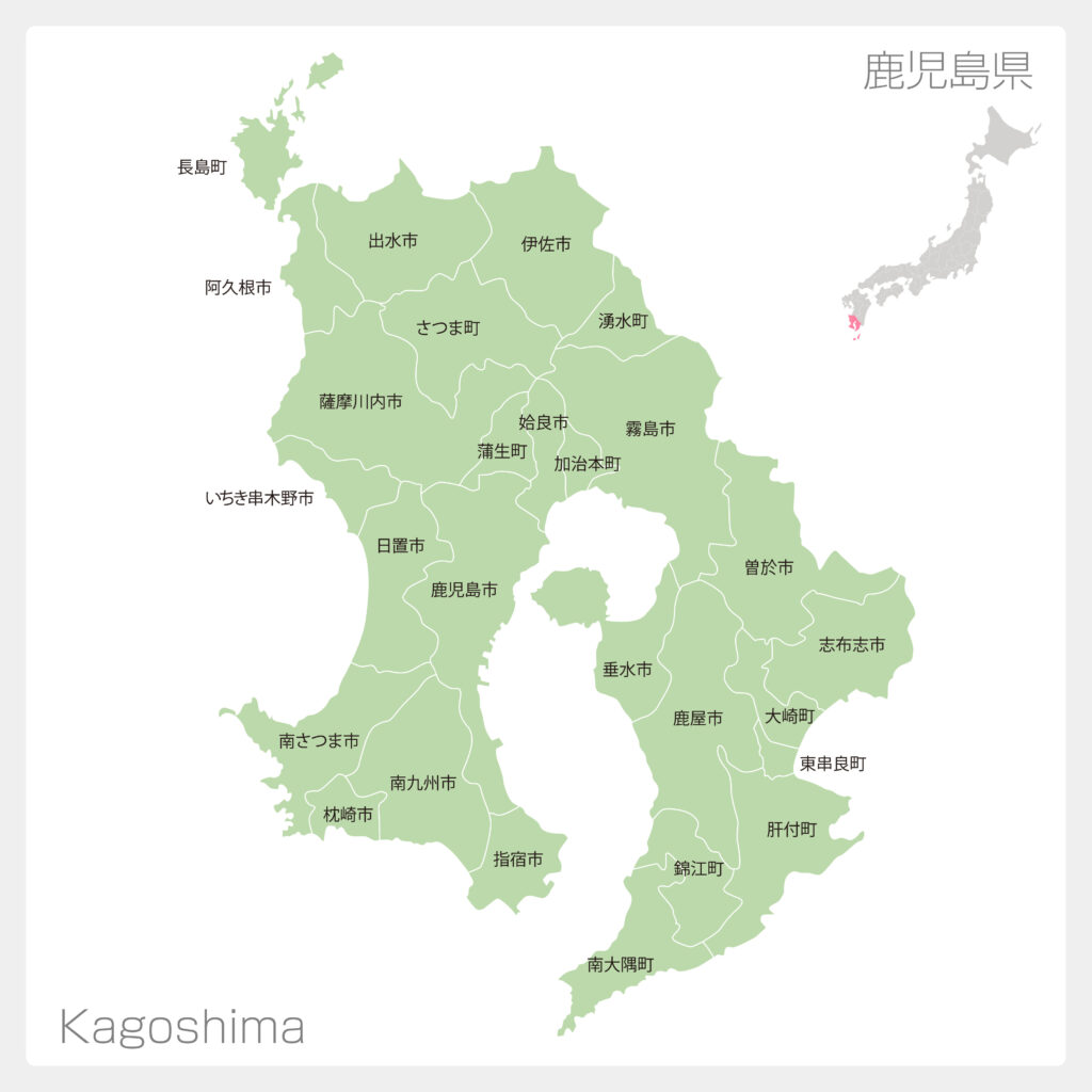鹿児島の地図
