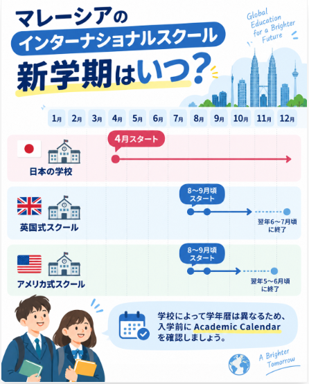 マレーシアのインターナショナルスクールの新学期はいつ?