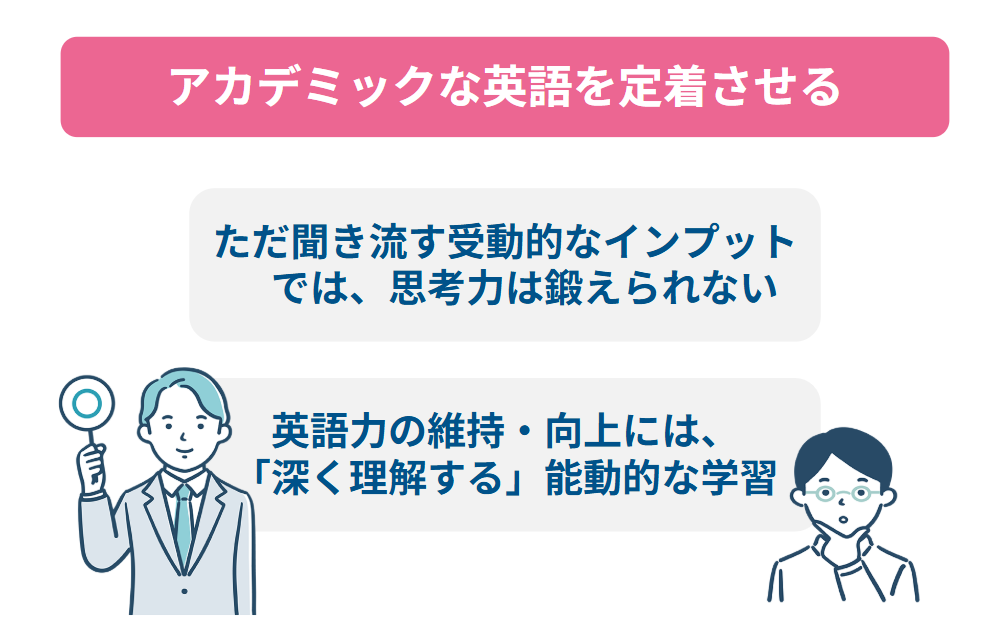 動画や読書で「英語で深く理解する」能動的な学習を行う