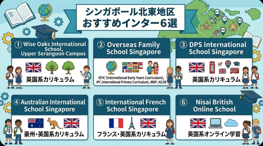 シンガポール北東地区　おすすめインター６選
