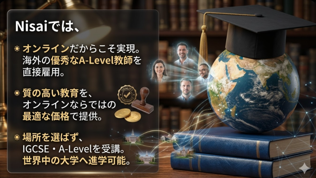IGCSE・A-Levelを取得できるので世界中の大学進学が可能になる
