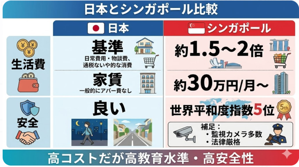 日本と比較：生活費や安全性は高い？