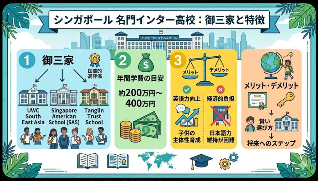 シンガポールの名門インター高校：奨学金、入学条件