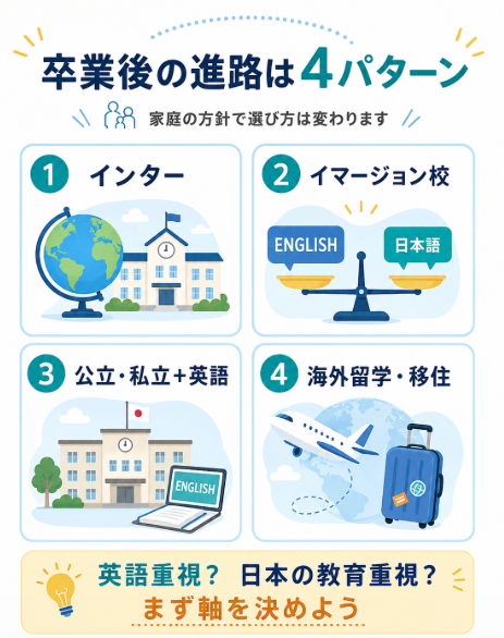 私立・公立小学校+英語学習(アフタースクール等)で学ぶ