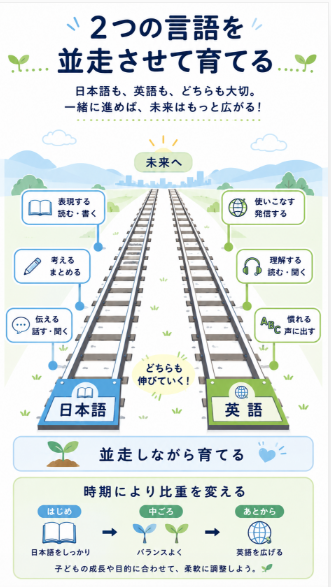 英語と日本語のどちらを優先すべきか判断しづらい