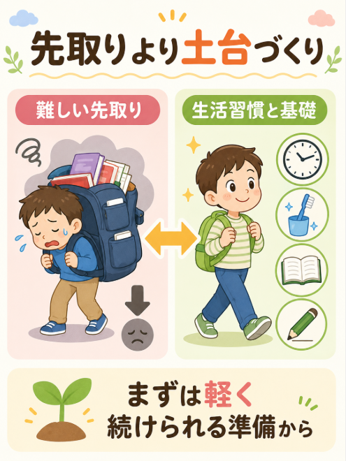 先取り学習を増やしすぎて入学前に疲れさせない