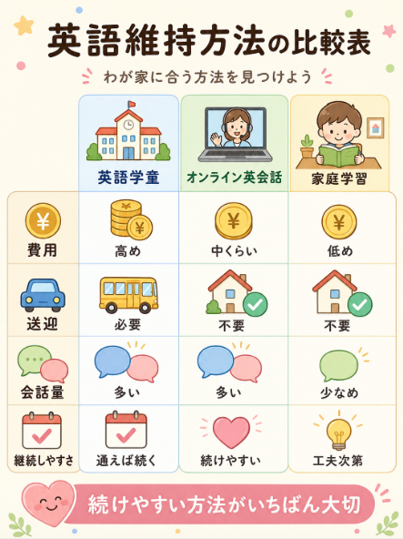 英語学童 オンライン英会話 家庭学習の選択肢を比較する