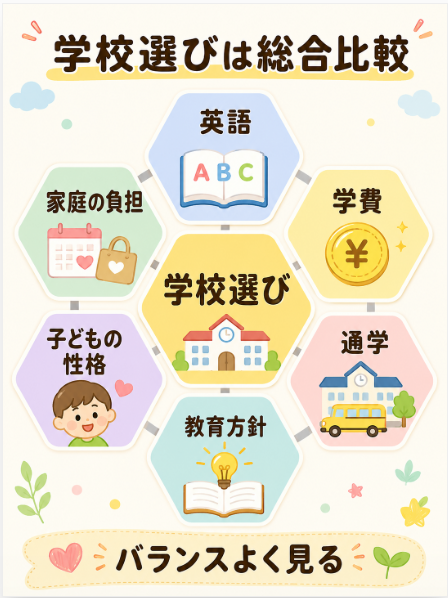 公立小学校と私立小学校を英語カリキュラムだけで比較しない
