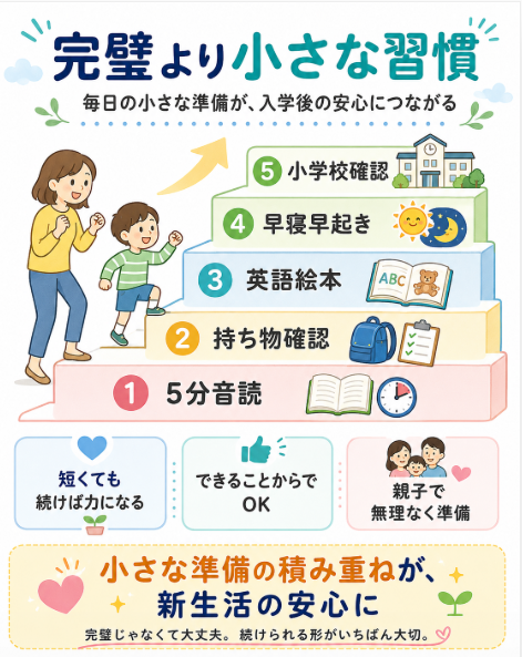 完璧を目指すより家庭でできる小さな準備を積み重ねることが安心につながる
