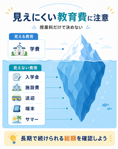 費用の総額を把握する(学費+アフタースクール・維持費など)