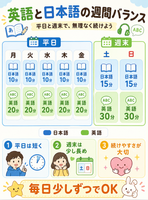 6日目 英語と日本語を両立する週間スケジュールを作る