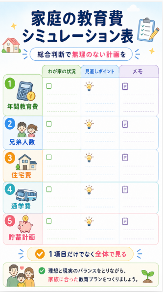 通う家庭の年収目安を考えるときのポイント