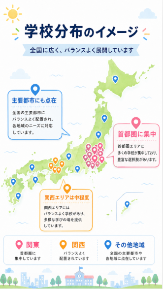 地域別に見るインターナショナルスクール小学校一覧