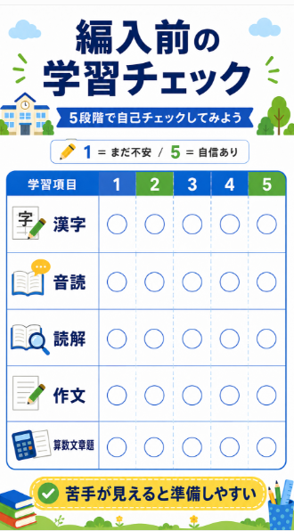 日本語 漢字 作文 算数の補習が必要か確認する
