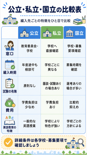 公立 私立 国立小学校の違いが分からない