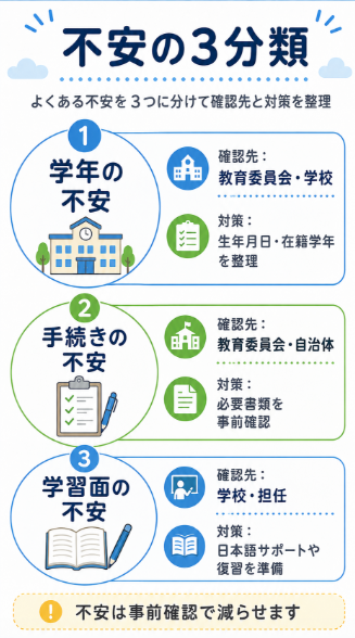 不安の正体は学年 手続き 学習面が見えないこと
