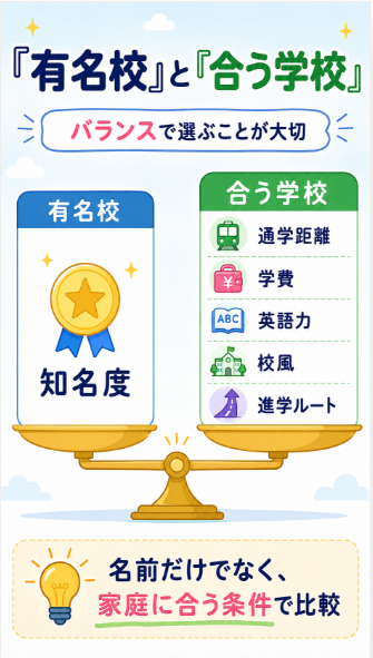 有名校だけで選ばないための注意点