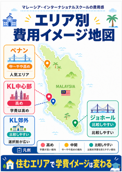 クアラルンプール中心部と郊外では費用感が変わる
