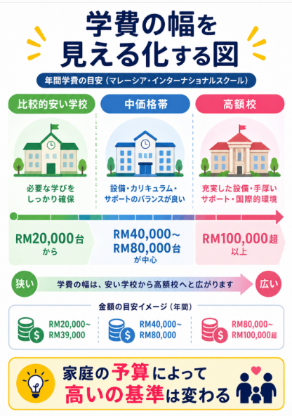 学費の幅が広く家庭によって高いと感じる基準が違う
