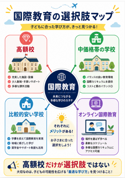 高額校を選ばなくても国際教育の選択肢はある
