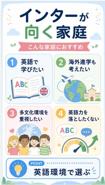 インターナショナルスクールが向いている家庭
