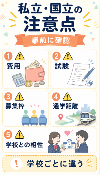 私立小学校や国立小学校へ編入するデメリット