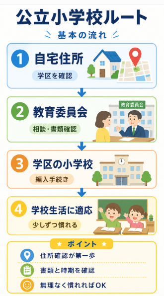 公立小学校へ編入する進路