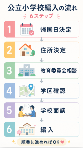 公立小学校は居住地の学区に編入するのが基本
/