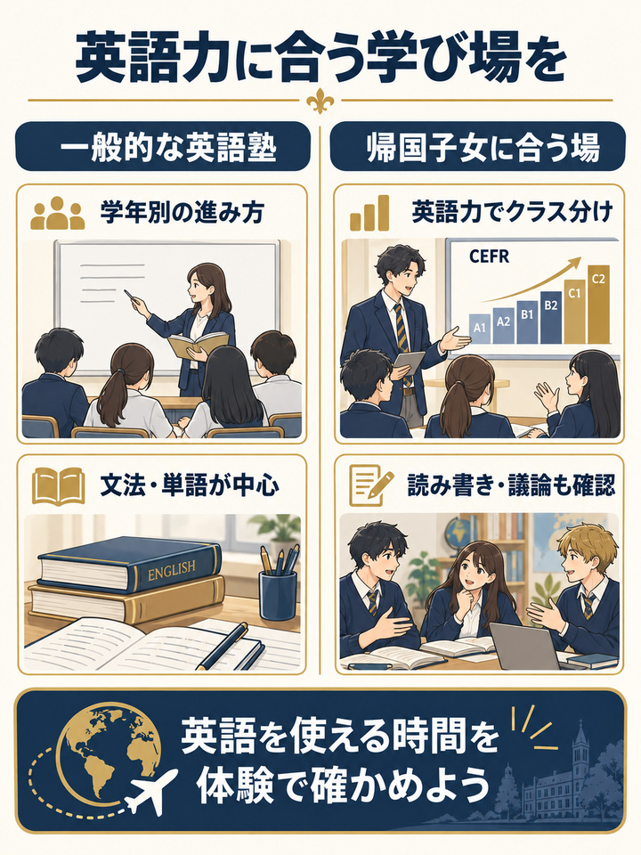 普通の英語塾や英会話教室が帰国子女に合いにくい理由