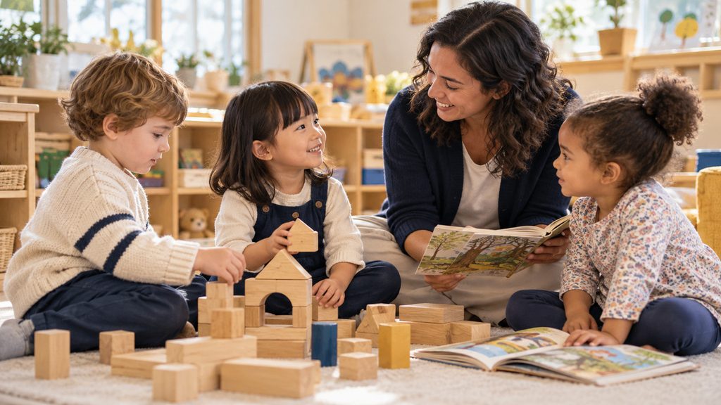 プリスクールとは、小学校に入る前の子どもが英語で過ごす園のこと