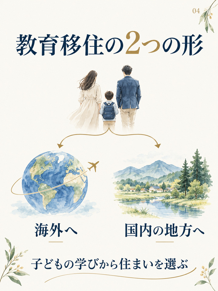 教育移住とは、子どもの教育を目的に、家族で海外や国内の地方へ移り住むこと