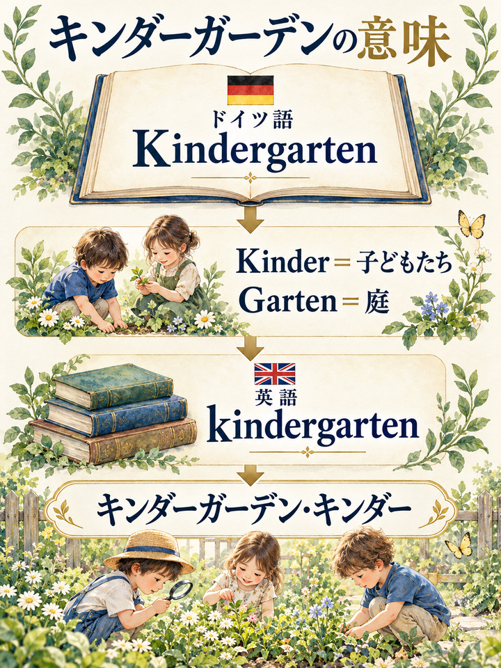 キンダーガーデンとは、英語で「幼稚園」を意味する言葉