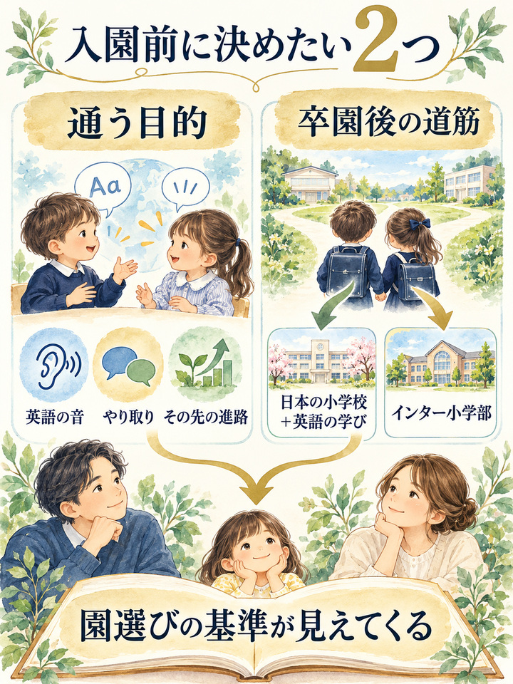 通う目的と卒園後の道筋を決めておけば、後悔は減らせる
