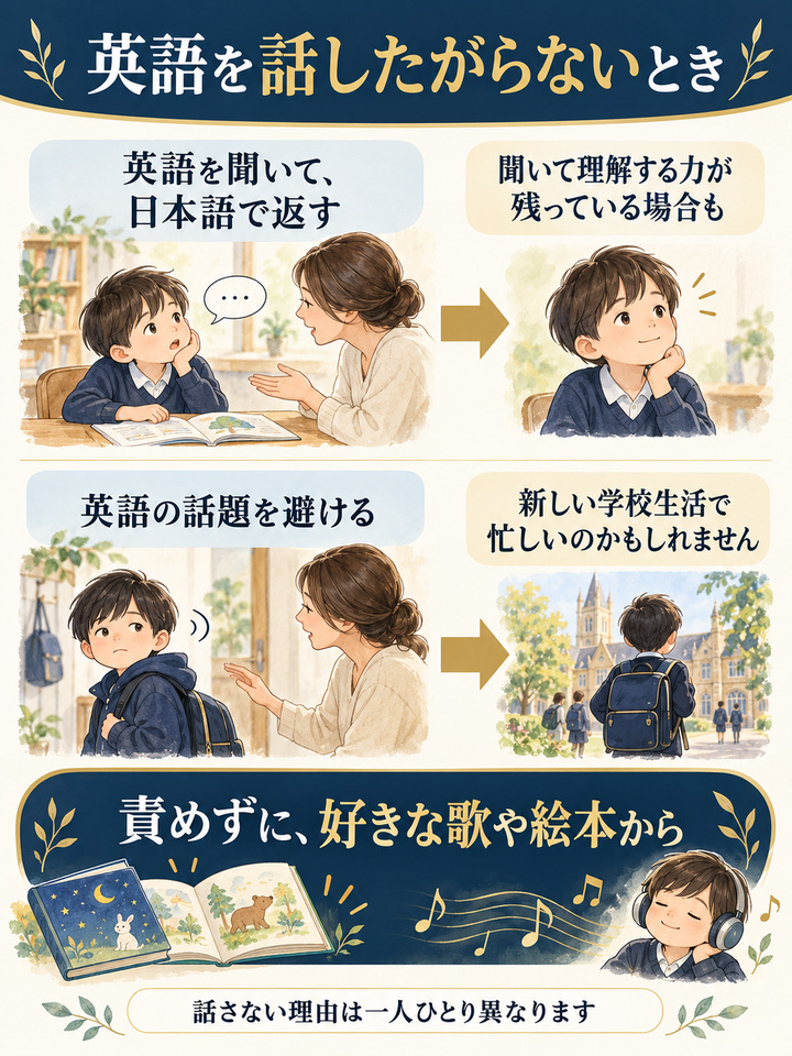 帰国して半年で、英語を話したがらなくなった