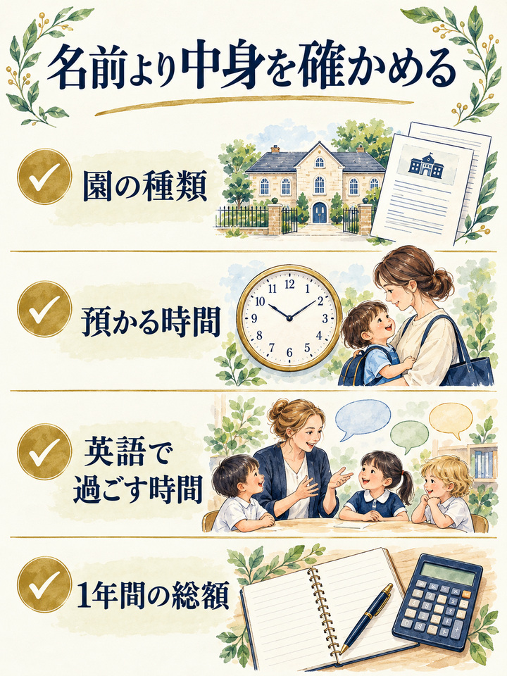確かめたいのは呼び名ではなく、園の種類と1日の中身
