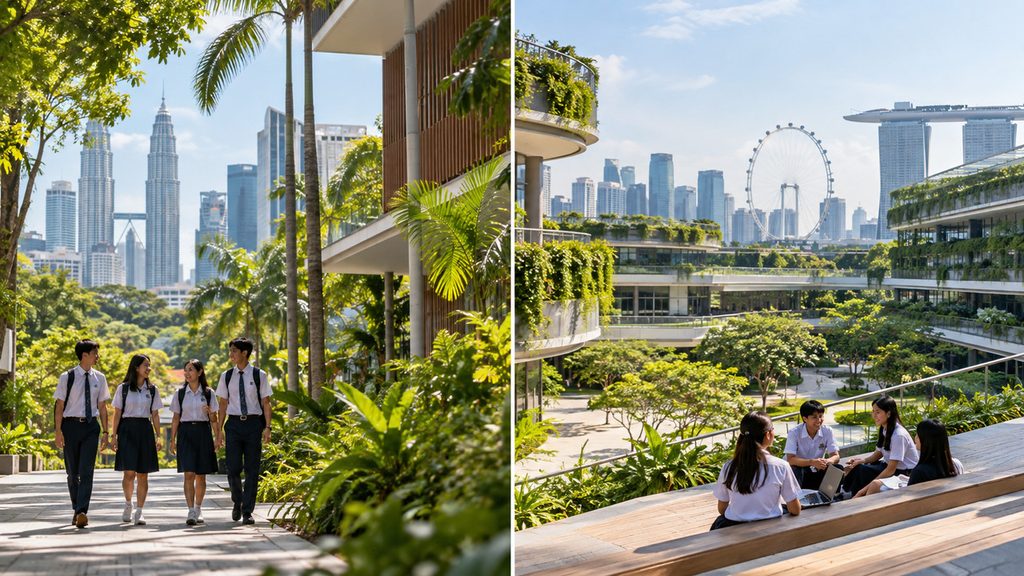 早見表で分かる、マレーシアとシンガポールの教育移住の違い