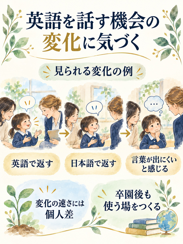 「卒園したら、英語をすっかり忘れてしまった」