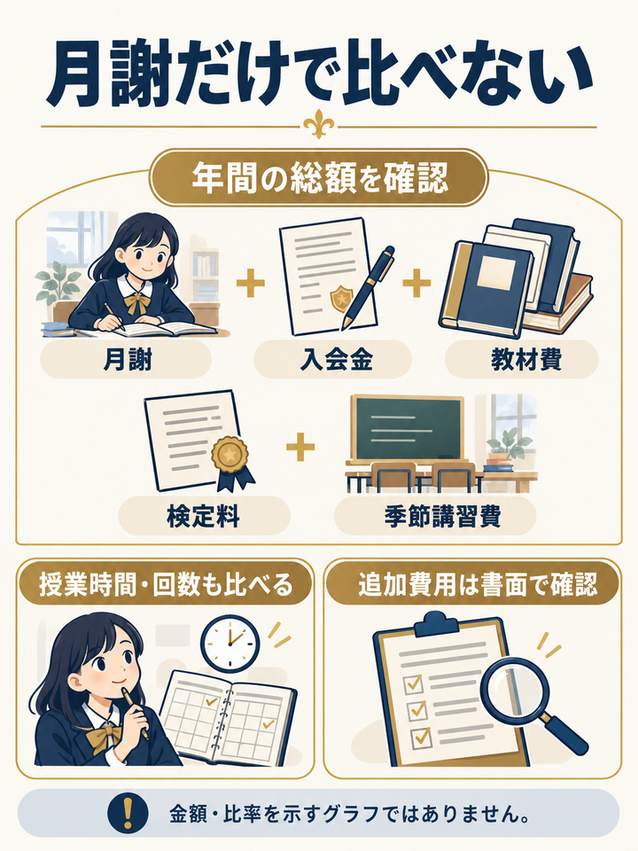 費用の相場と、入会金を含めた総額