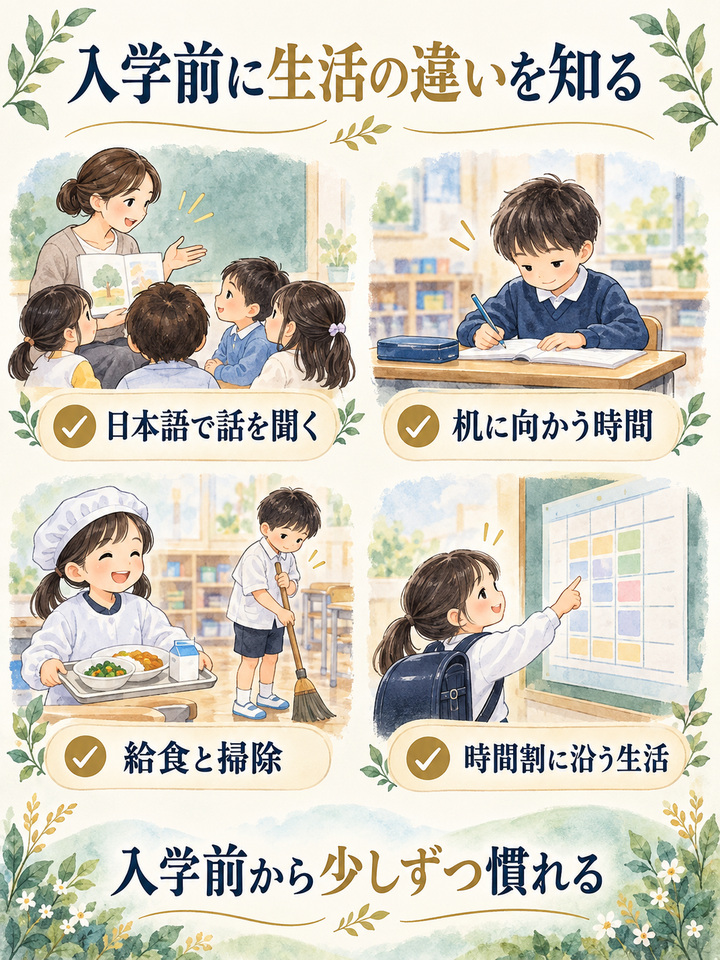 【理由4】 日本の小学校との違いを、知らないまま入学した