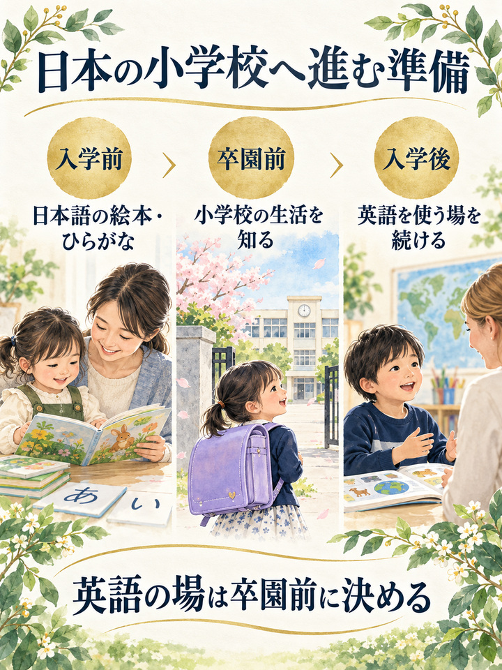 卒園後は、日本の小学校に通わせる家庭