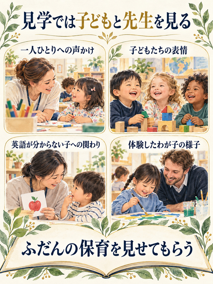 見学と体験で、1日の流れと子どもの様子を確かめる