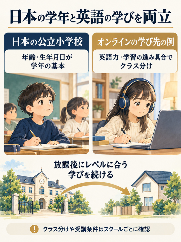 英語力に合わせて学べるオンラインのインターナショナルスクールも検討する