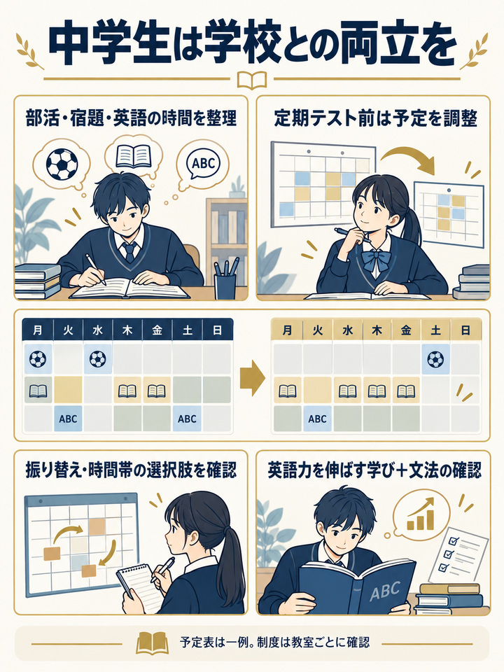 中学生は、定期テストや英検と両立できるかで選ぶ
