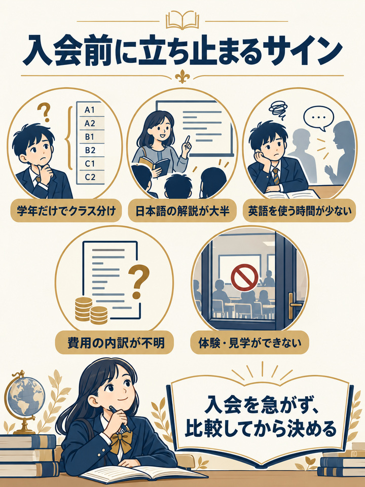 入ってはいけない英語塾の特徴
