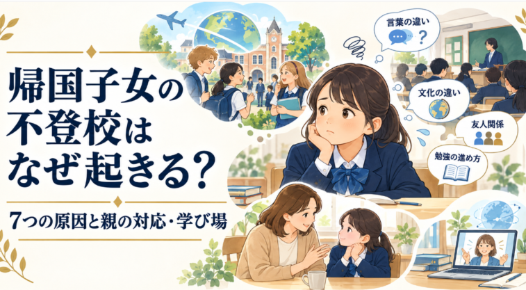 帰国子女の不登校はなぜ起きる？7つの原因と親の対応・学び場